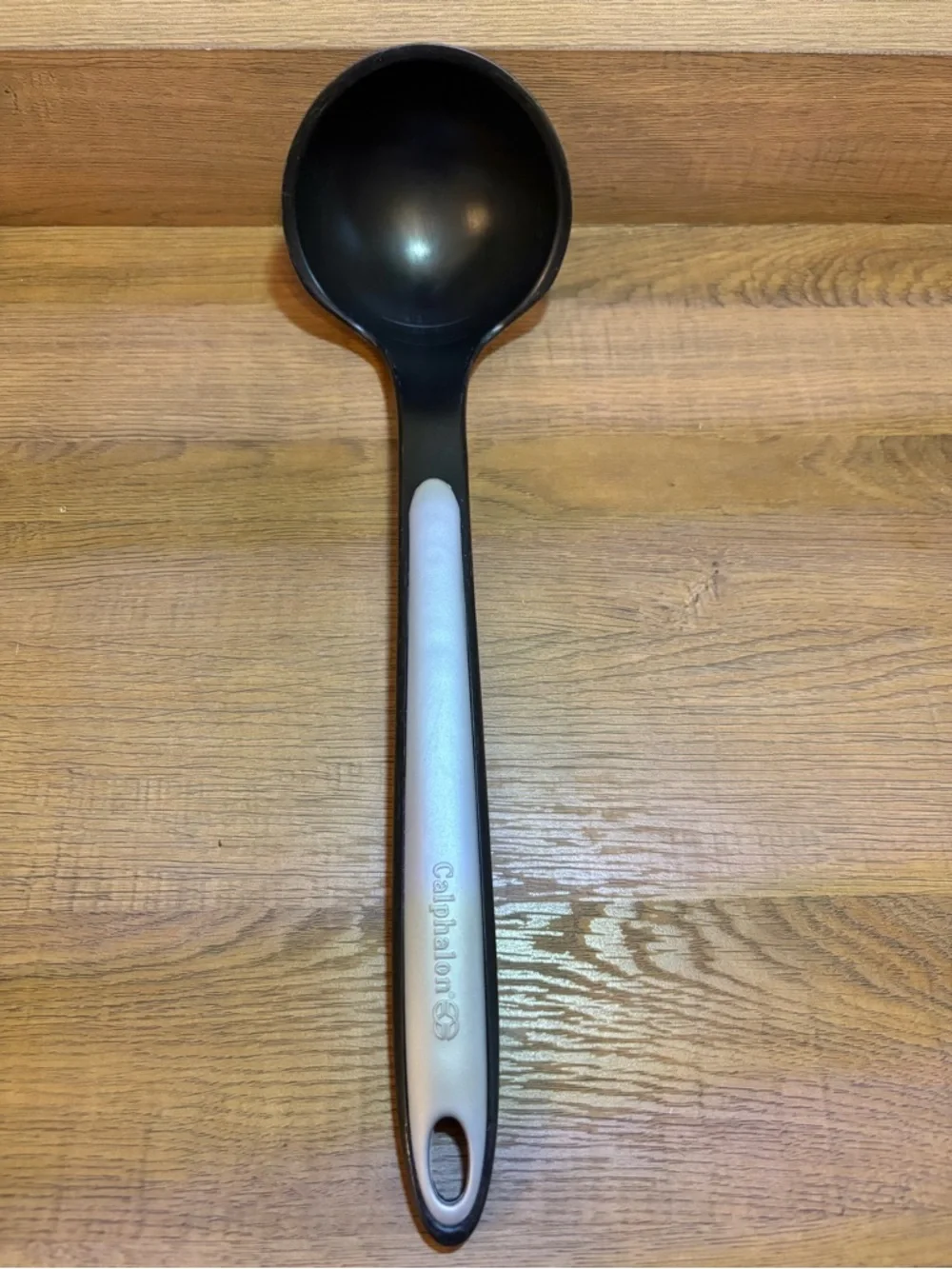 Calphalon Nylon & Silicone Long Handle Black & Grey Ladle‎ 13”